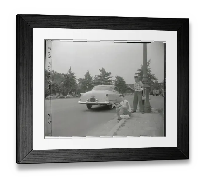 Framed Print : Female Hitchhikers Receiving a Ride Framed Print : Female Hitchhikers Receiving a Ride