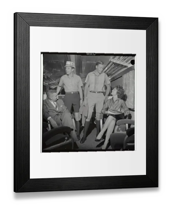 Framed Print : Men's Fashion Show on a Train Framed Print : Men's Fashion Show on a Train