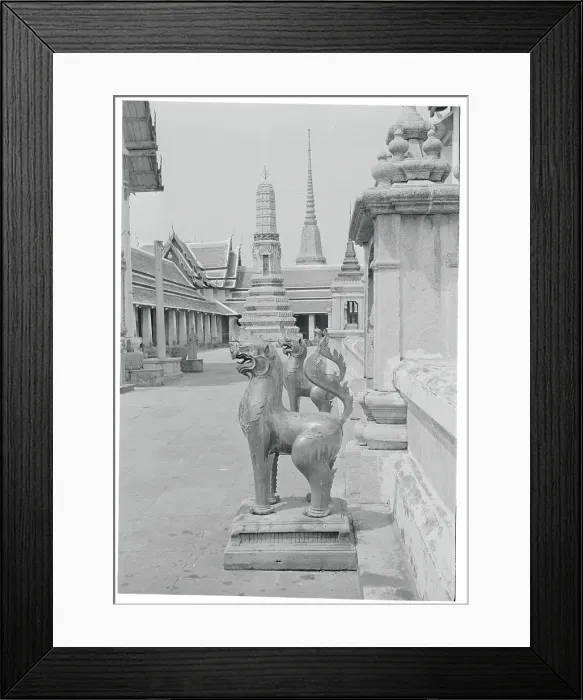 Framed Print : Statues and Bangkok Buildings Framed Print : Statues and Bangkok Buildings