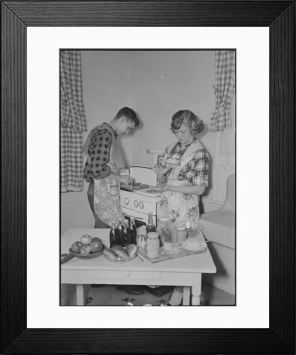 Framed Print : Eleanor Grisell and Bruce Schnell Cooking Burgers Framed Print : Eleanor Grisell and Bruce Schnell Cooking Burgers