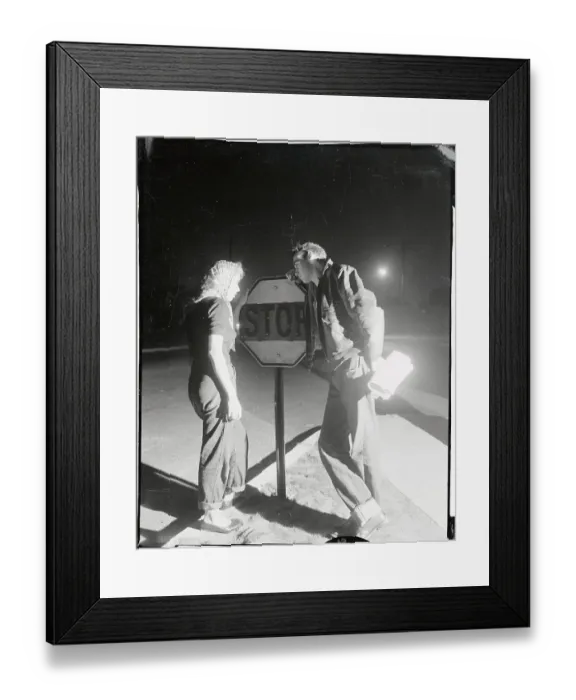 Framed Print : Young Man And Woman Talking Framed Print : Young Man And Woman Talking