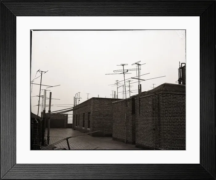 Framed Print : Antennas on Rooftop Framed Print : Antennas on Rooftop