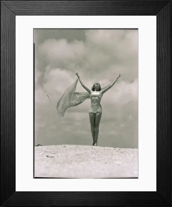 Framed Print : Woman Saluting Sunrise Framed Print : Woman Saluting Sunrise