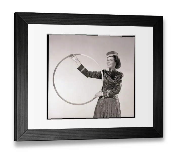 Framed Print : Woman Holding a Hoop Framed Print : Woman Holding a Hoop