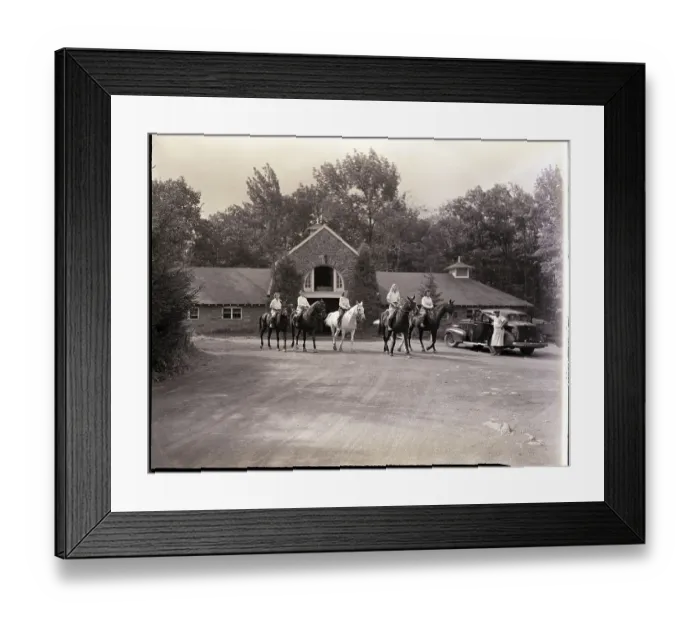 Framed Print : Equestrian Riders Crossing Road Framed Print : Equestrian Riders Crossing Road