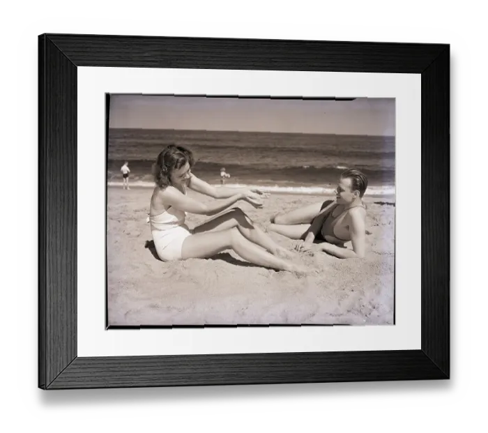 Framed Print : Couple at the Beach Framed Print : Couple at the Beach