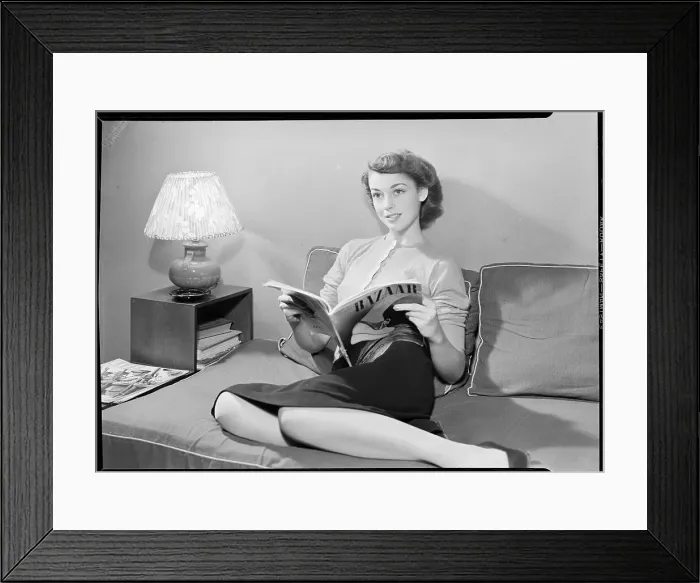 Framed Print : Woman Reading Magazine Framed Print : Woman Reading Magazine