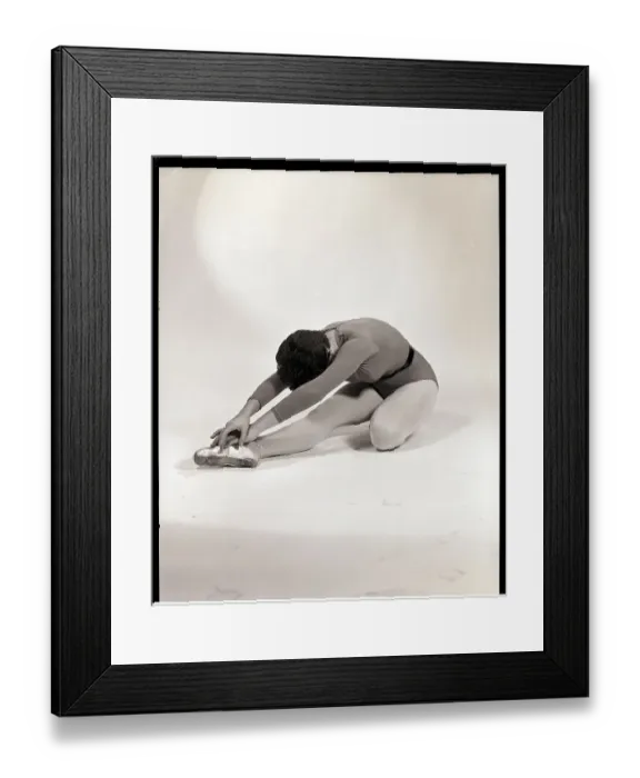 Framed Print : Ballet Dancer Stretching Framed Print : Ballet Dancer Stretching