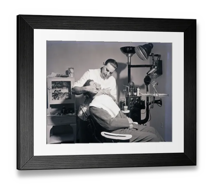 Framed Print : Dentist Working On Patient Framed Print : Dentist Working On Patient