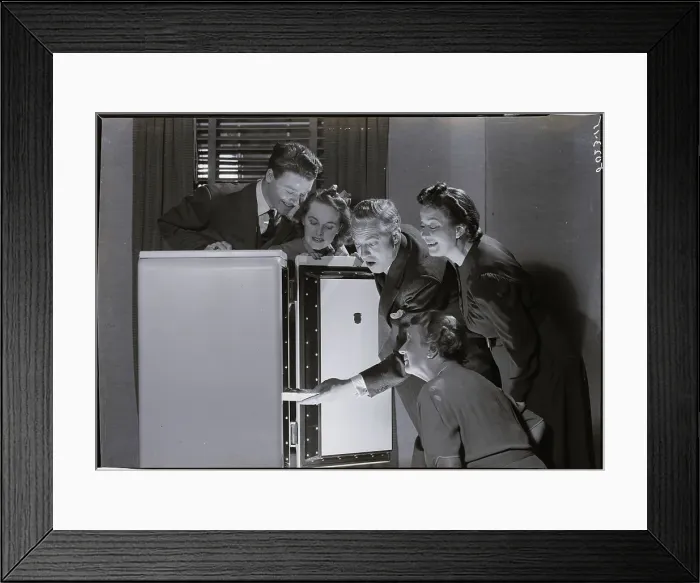 Framed Print : People Marveling at Refrigerator Framed Print : People Marveling at Refrigerator
