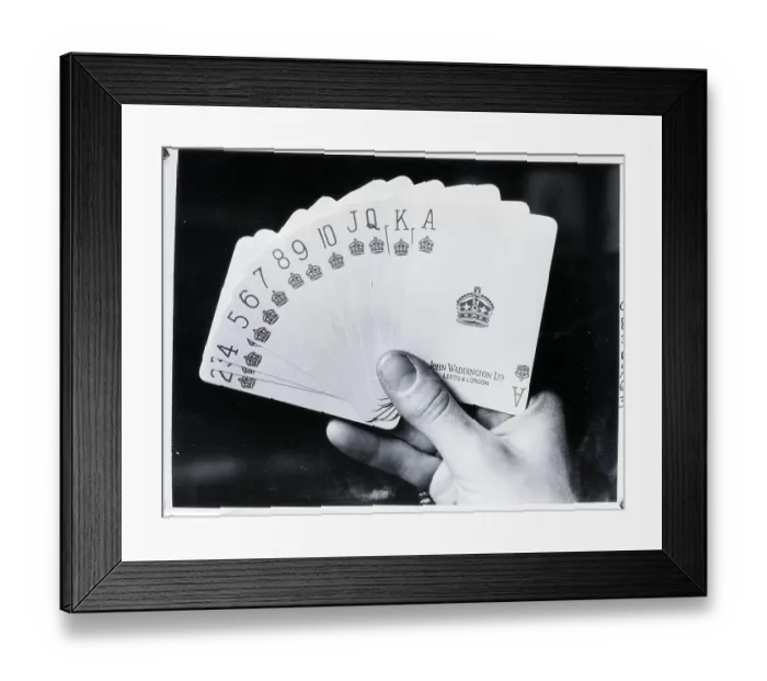 Framed Print : Hand Holding Playing Cards Framed Print : Hand Holding Playing Cards