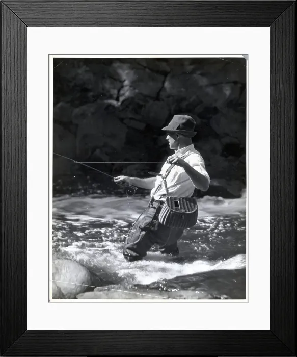 Framed Print : Fly Fisherman in Trout Stream Framed Print : Fly Fisherman in Trout Stream