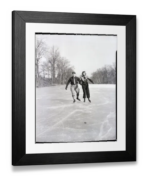 Framed Print : Couple Ice Skating Framed Print : Couple Ice Skating