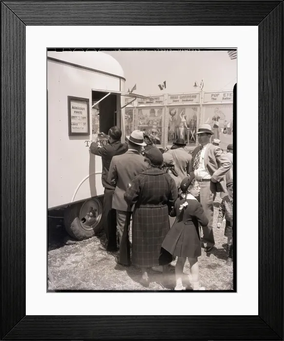 Framed Print : People Buying Circus Tickets Framed Print : People Buying Circus Tickets