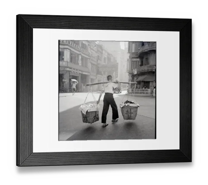 Framed Print : Laborer Carrying Baskets Framed Print : Laborer Carrying Baskets