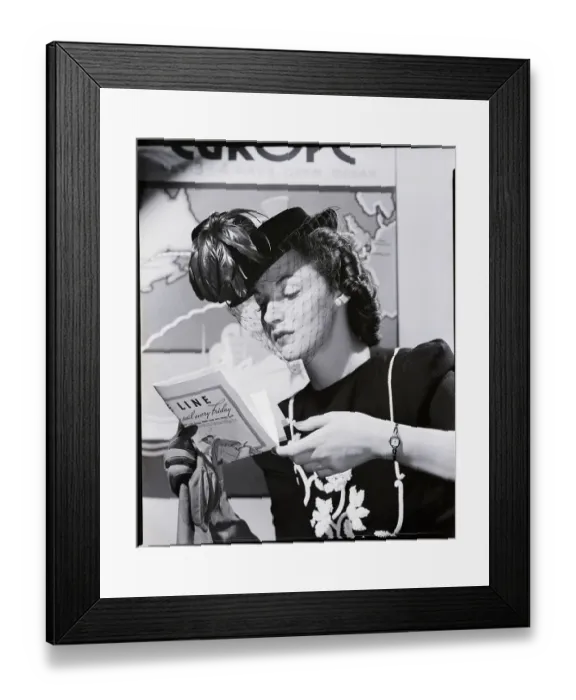Framed Print : Woman in Hat and Veil Framed Print : Woman in Hat and Veil