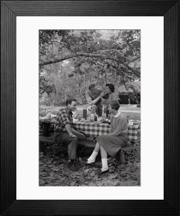 Framed Print : Couples On a Picnic Framed Print : Couples On a Picnic