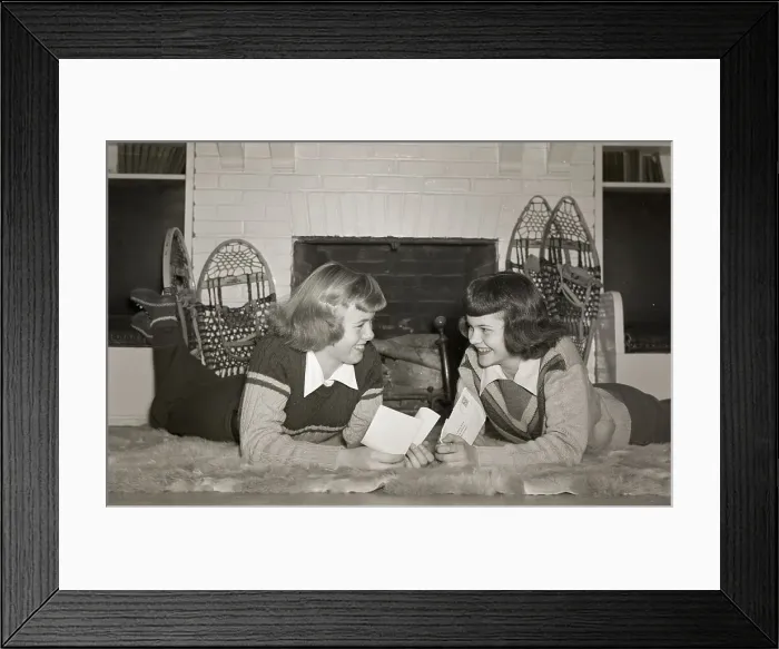 Framed Print : Girls Talking In Confidence Framed Print : Girls Talking In Confidence