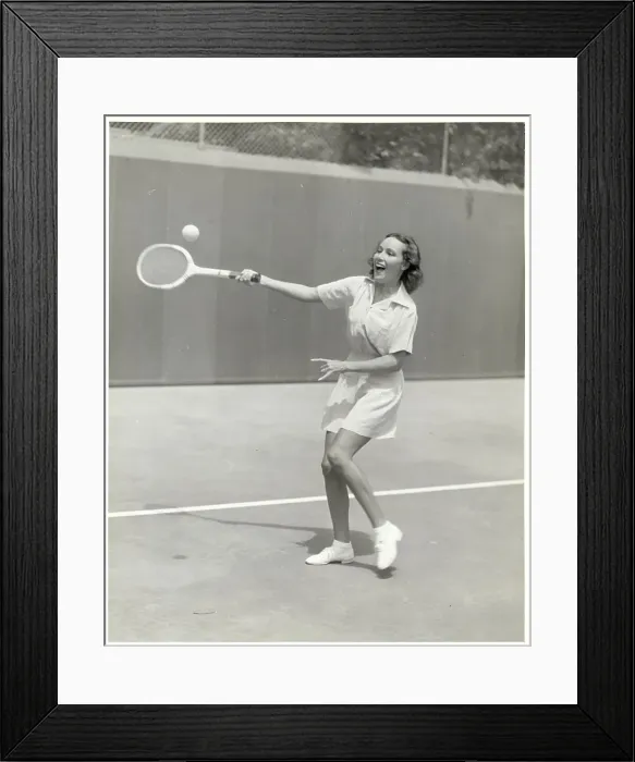 Framed Print : Dolores Del Rio Playing Tennis Framed Print : Dolores Del Rio Playing Tennis