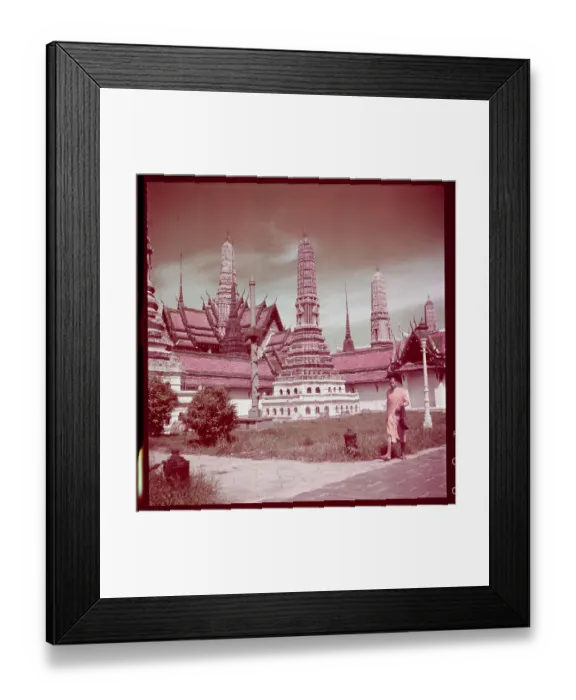 Framed Print : Buddhist Monk in Front of Emerald Temple Framed Print : Buddhist Monk in Front of Emerald Temple
