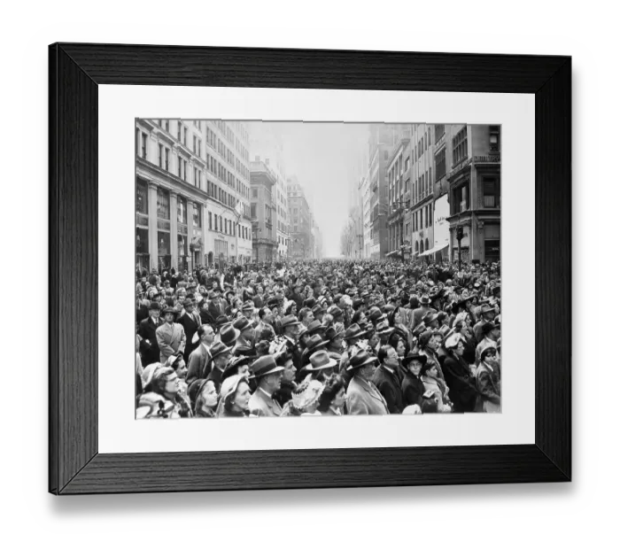 Framed Print : Crowd at Easter Parade on 5th Avenue Framed Print : Crowd at Easter Parade on 5th Avenue