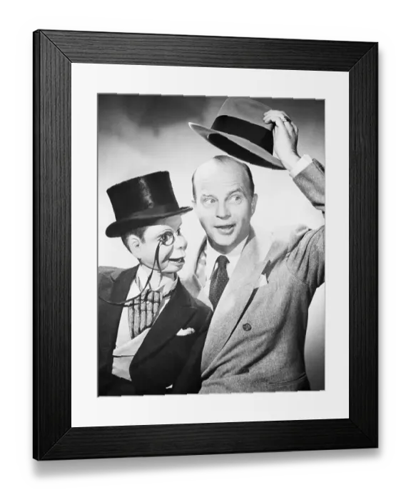 Framed Print : Edgar Bergen and Dummy Charlie McCarthy