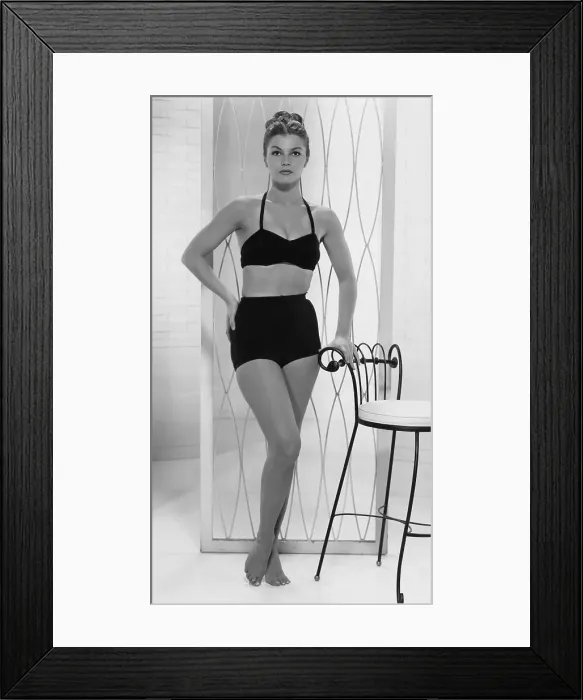 Framed Print : Actress Claire Kelly Wearing Black Bikini Framed Print : Actress Claire Kelly Wearing Black Bikini