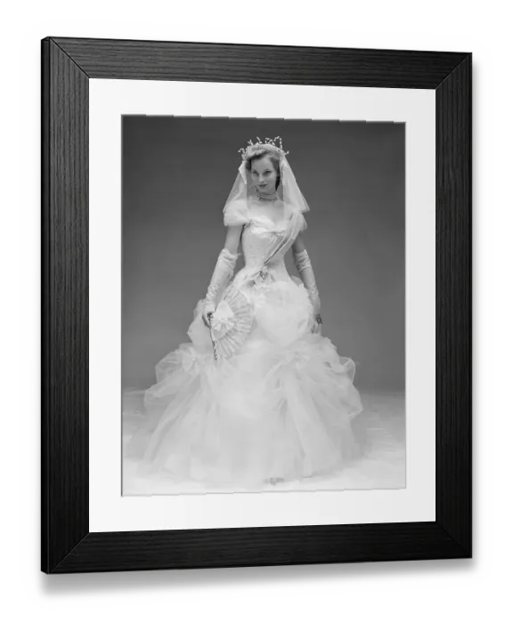Framed Print : Woman In Timeless Bride'S Gown Framed Print : Woman In Timeless Bride'S Gown
