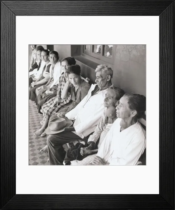 Framed Print : Village People with Goitre Waiting for Treatment Framed Print : Village People with Goitre Waiting for Treatment
