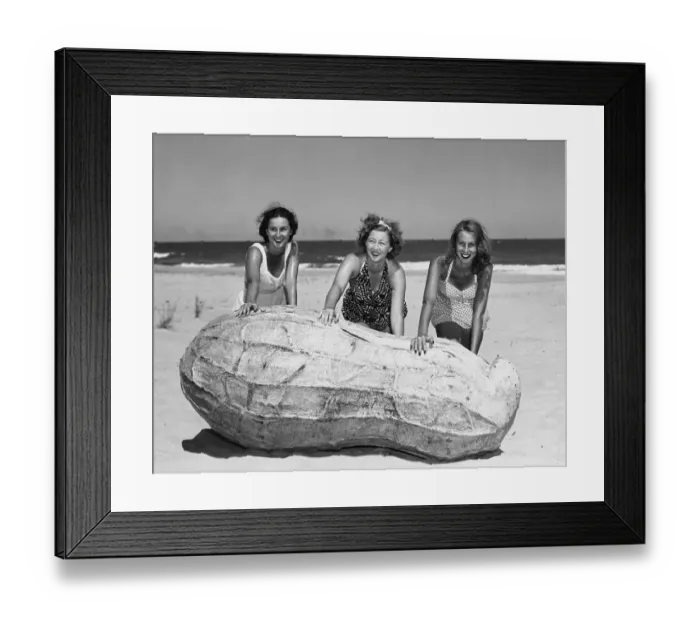 Framed Print : Women with World's Largest Peanut Framed Print : Women with World's Largest Peanut