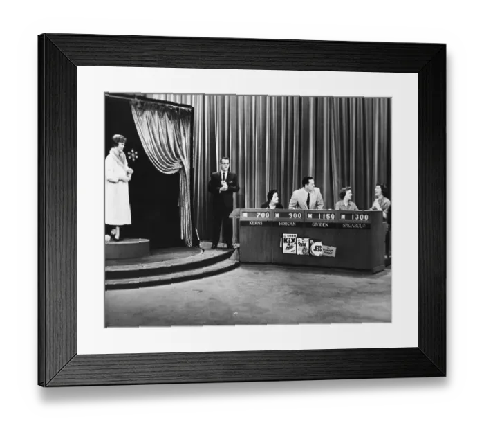 Framed Print : Bill Cullen and Entertainers on The Price Is Right Framed Print : Bill Cullen and Entertainers on The Price Is Right