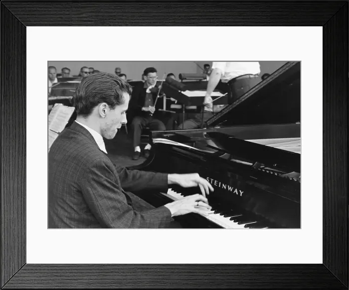 Framed Print : Glenn Gould Playing Piano Framed Print : Glenn Gould Playing Piano