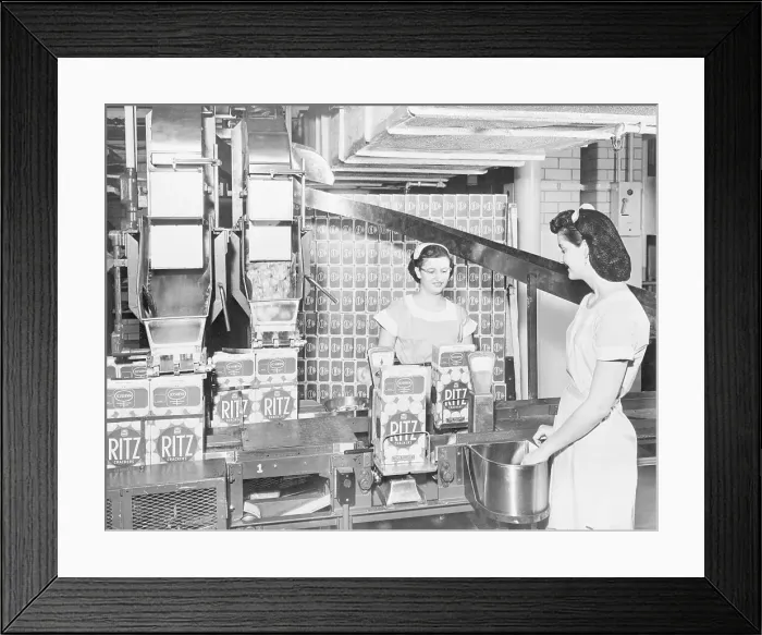 Framed Print : Filling Ritz Boxes At Nabisco Bakery Framed Print : Filling Ritz Boxes At Nabisco Bakery