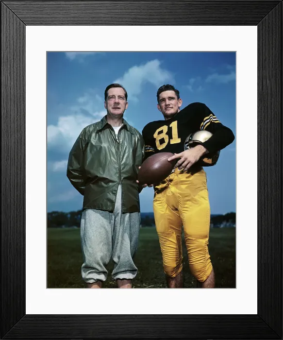 Framed Print : Earl Blaik and Dan Foldberg Posing with Football Framed Print : Earl Blaik and Dan Foldberg Posing with Football