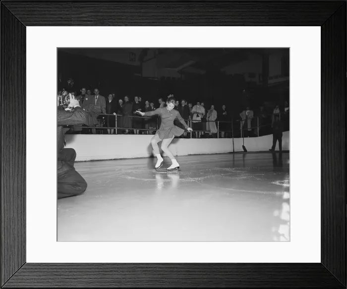 Framed Print : Carol Heiss Skating a Figure Eight Framed Print : Carol Heiss Skating a Figure Eight