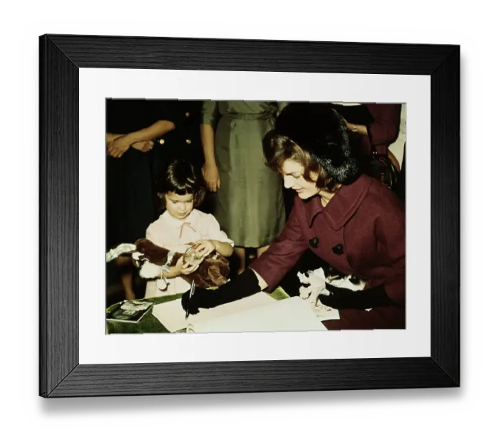 Framed Print : Jacqueline Kennedy Onassis Signing Document at Hospital Event Framed Print : Jacqueline Kennedy Onassis Signing Document at Hospital Event