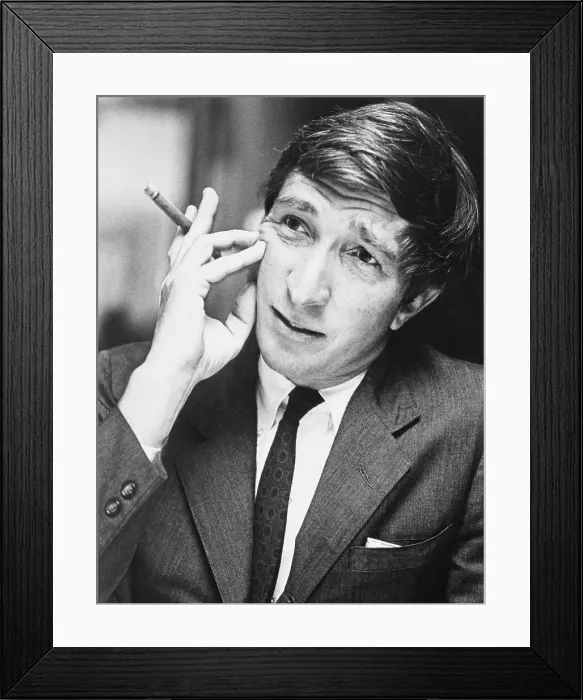 Framed Print : Author John Updike Smoking a Cigar Framed Print : Author John Updike Smoking a Cigar