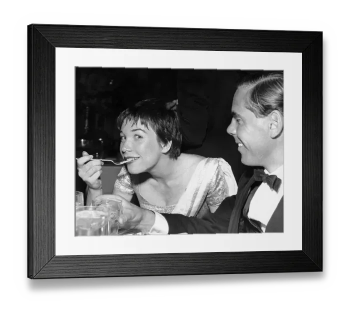 Framed Print : Actress Shirley MacLaine and Kevin McClory Dining Together Framed Print : Actress Shirley MacLaine and Kevin McClory Dining Together