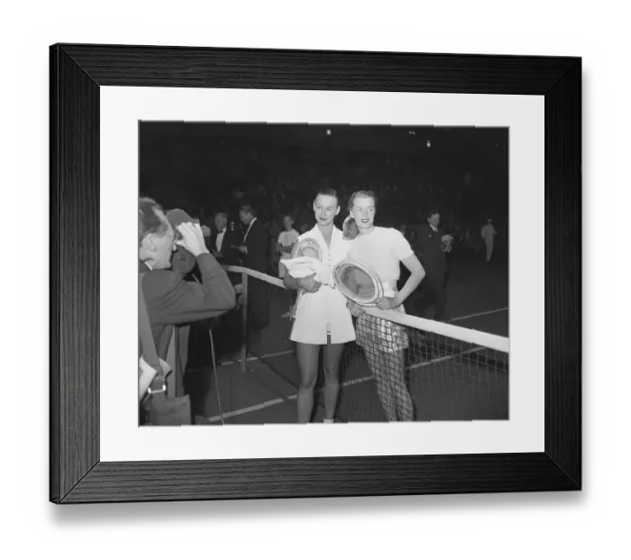 Framed Print : Pauline Betz Posing with Gussie Moran Framed Print : Pauline Betz Posing with Gussie Moran