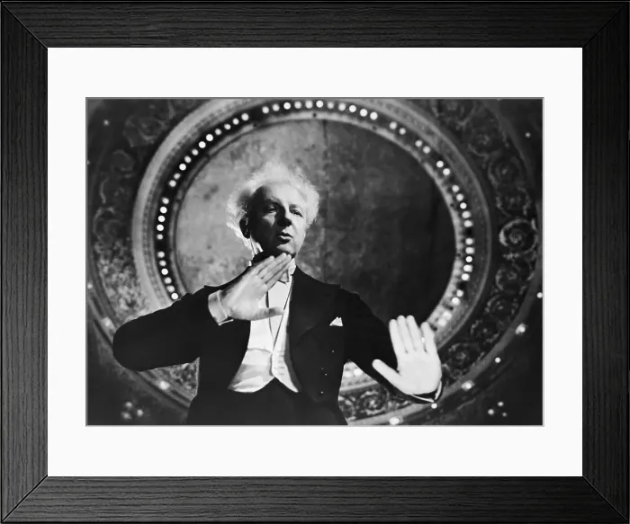 Framed Print : Conductor Leopold Stokowski Gesturing