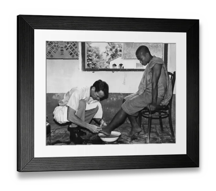 Framed Print : Dr. Tom Dooley Treating Patient Framed Print : Dr. Tom Dooley Treating Patient