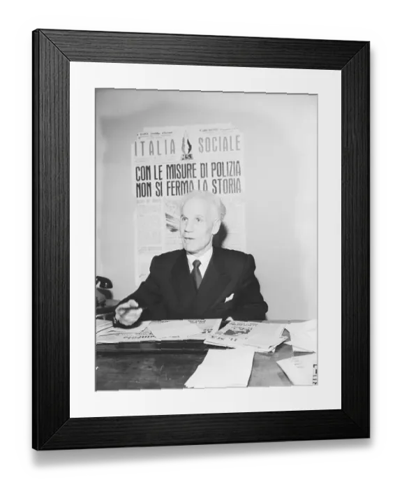 Framed Print : Augusto Marsanich of Neo-Fascist Party Framed Print : Augusto Marsanich of Neo-Fascist Party