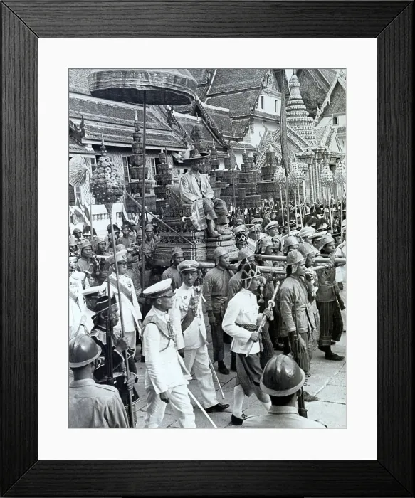 Framed Print : Newly Crowned King of Thailand in Chair Framed Print : Newly Crowned King of Thailand in Chair