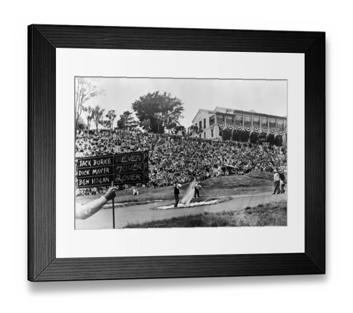 Framed Print : Ben Hogan Swinging in Sand Trap Framed Print : Ben Hogan Swinging in Sand Trap