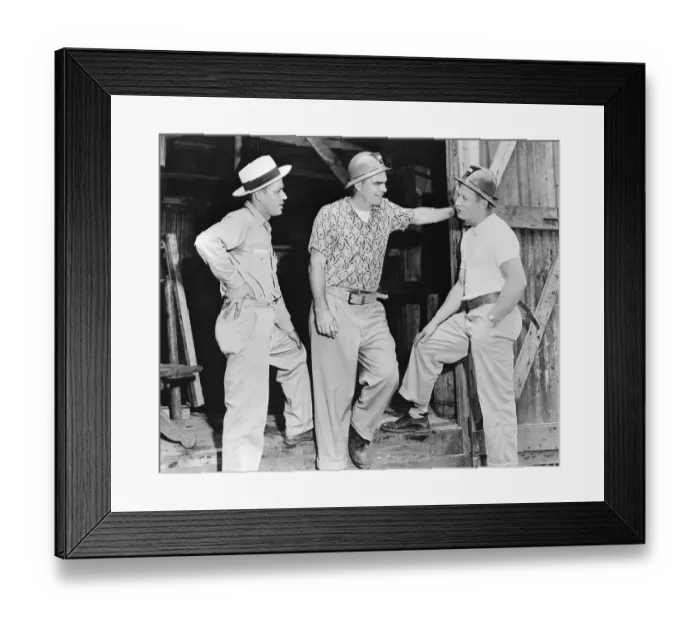 Framed Print : Mickey Mantle Talking with Father and Cliff Mapes