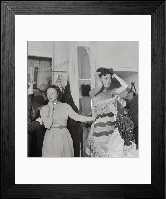 Framed Print : French Fashion Designer Carven Fitting Model