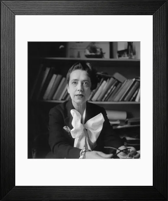 Framed Print : Elsa Schiaparelli Sitting and Holding Eyeglasses Framed Print : Elsa Schiaparelli Sitting and Holding Eyeglasses