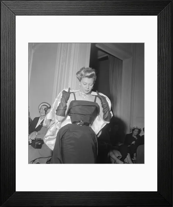 Framed Print : Fashion Model Posing on Runway Framed Print : Fashion Model Posing on Runway