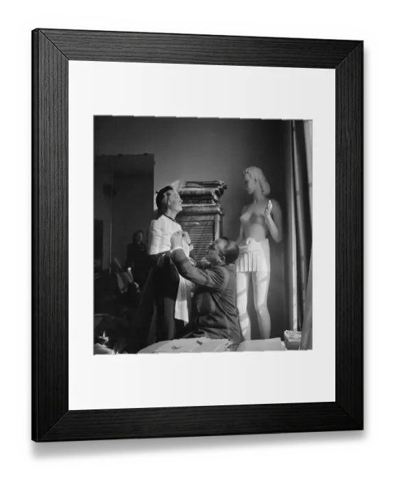 Framed Print : Marcel Rochas Fitting His Wife Framed Print : Marcel Rochas Fitting His Wife