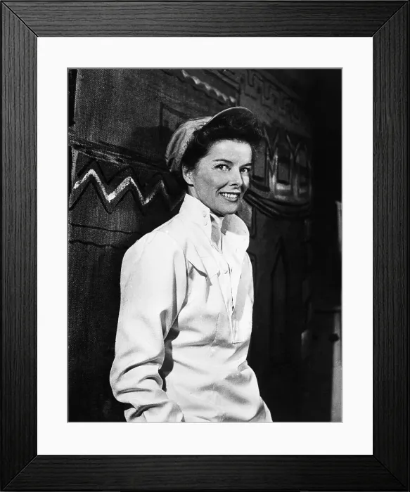 Framed Print : Katharine Hepburn Wearing Baseball Cap Framed Print : Katharine Hepburn Wearing Baseball Cap